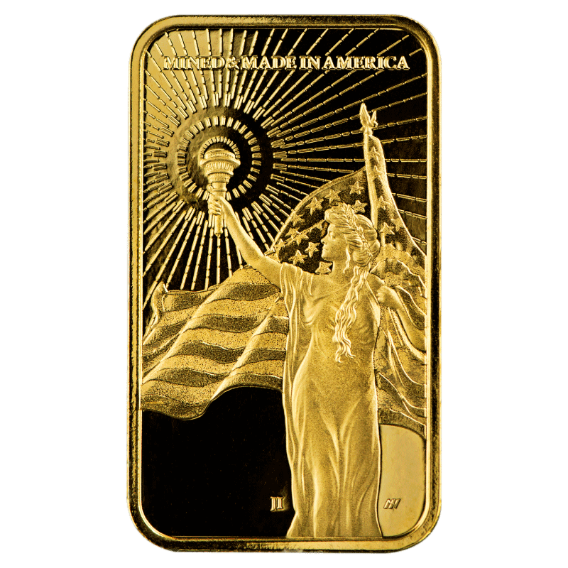 COLUMBIA GODDESS
1 OZ GOLD BAR