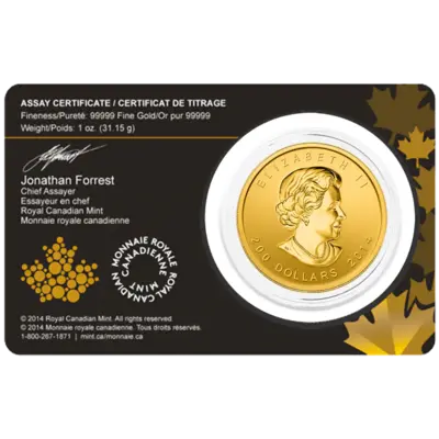 1 oz Gold Coin - Call of the Wild - Howling Wolf - Bullion - 2014