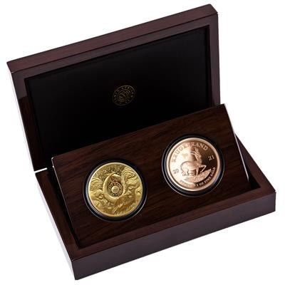 BIG FIVE + KRUGERRAND (5.) SET - PRIVY MARK BUFFALO 51 Rand | 2 x 1 Oz Gold | Proof