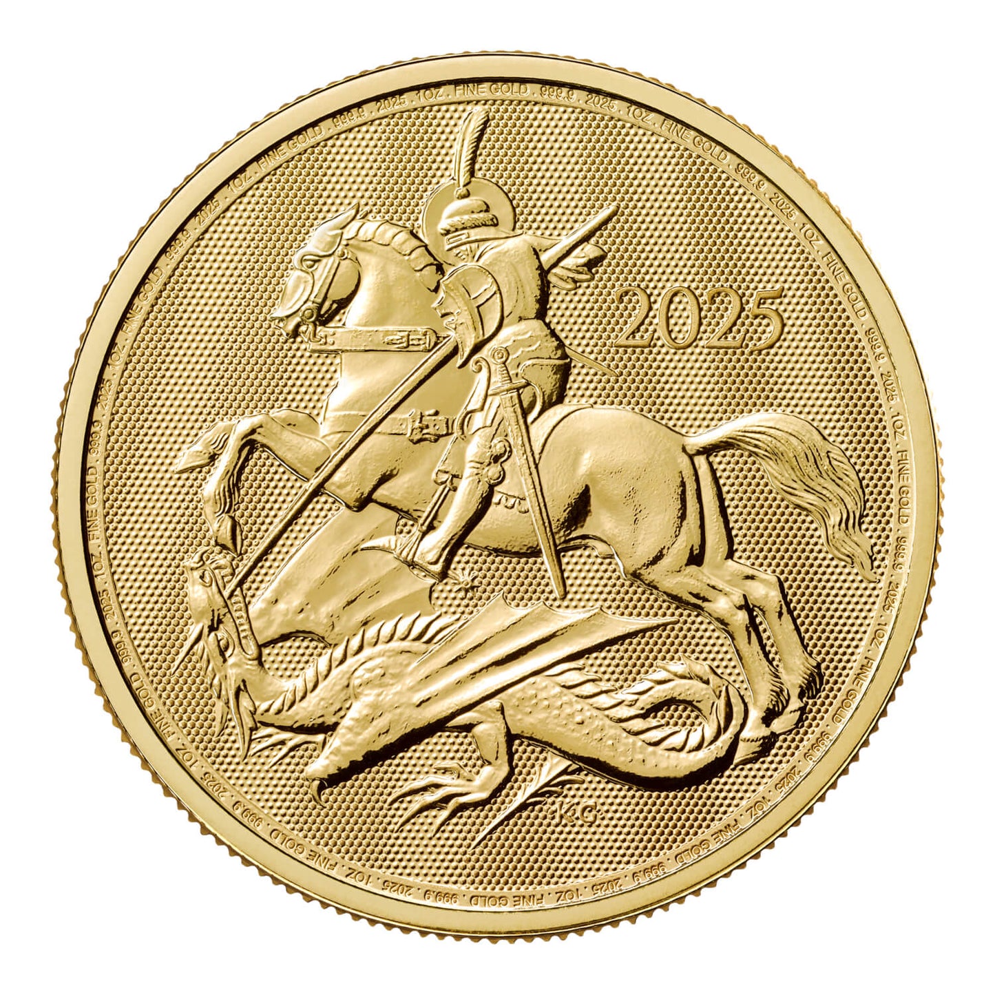 St George and the Dragon 2025 1oz Gold Bullion Coin