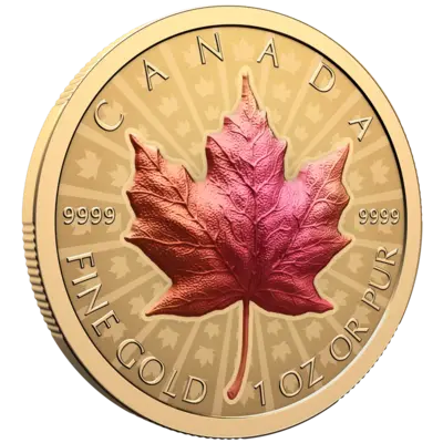 1 oz Gold Coin - Maple Leaf - Vivid Toning - Ultra High Relief - 2026