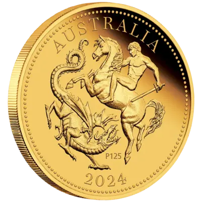 7.98 g Gold Coin - Sovereign - 125 Years Perth Mint - 2024