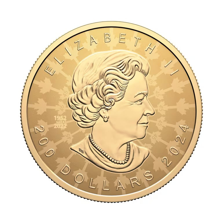 2 oz Gold Coin Proud Maple Super Incuse with Red Enamel 2024