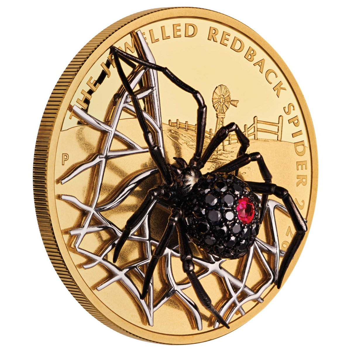 The Jewelled Redback Spider 2026 2oz Gold Proof Coin