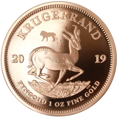 2 oz Gold Coin Set - Big Five I - Lion + Krugerrand with Privy Mark Lion - 2019