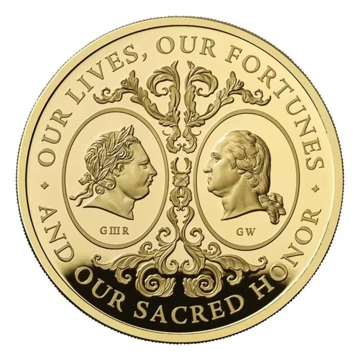 2025 5oz Great Britain The Figureheads of the Revolution - The Two Georges .9999 Gold Proof Coin