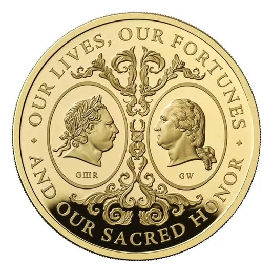 2025 5oz Great Britain The Figureheads of the Revolution - The Two Georges .9999 Gold Proof Coin