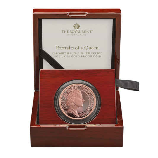Portraits of a Queen - Elizabeth II The Third Effigy 2026 UK £5 Gold Proof Coin