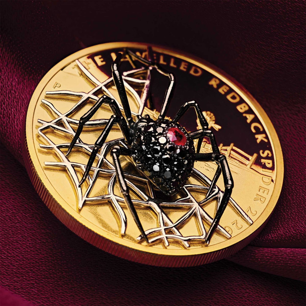 The Jewelled Redback Spider 2026 2oz Gold Proof Coin