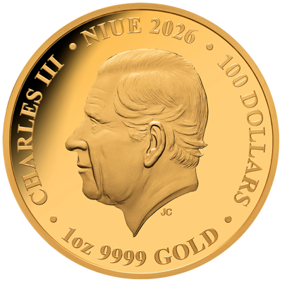 1 oz Gold Coin - Chess Rook - Platinum Plating - 2026