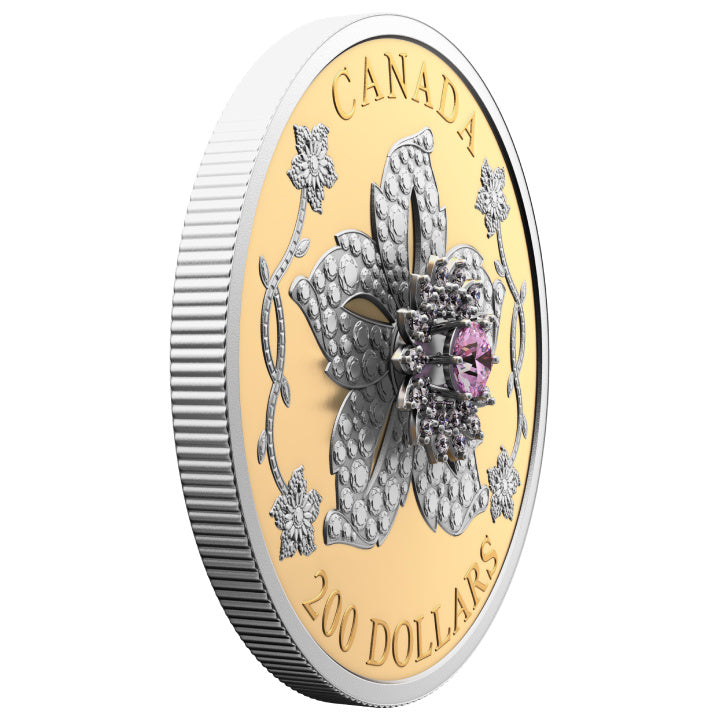 2025 60.08g Canada Williamson Diamond Brooch .9999 Gold Proof Coin