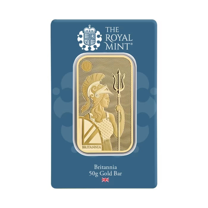 50 gram The Royal Mint Britannia .9999 Gold Bar