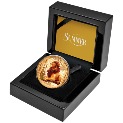 1 oz Gold Coin - Seasons - Summer Lion - Color - 2025