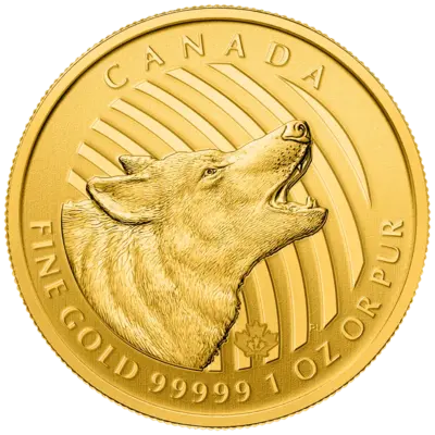1 oz Gold Coin - Call of the Wild - Howling Wolf - Bullion - 2014