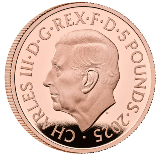 The Coat of Arms of His Majesty King Charles III 2025 UK £5 Gold Proof Coin