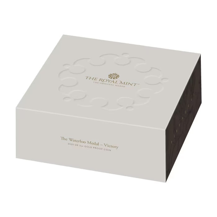 2025 5oz Great Britain The Great Engravers Series The Waterloo Medal – Victory .9999 Gold Proof Coin