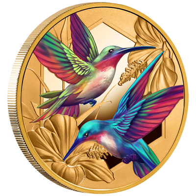1 oz Gold Coin - Hummingbird - Color - 2026