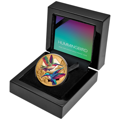 1 oz Gold Coin - Hummingbird - Color - 2026