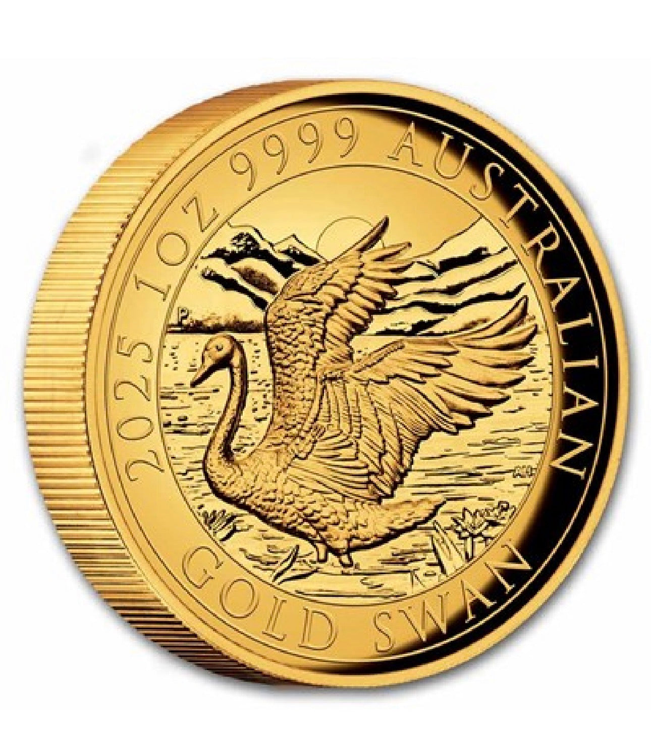 2025 Australia 1 oz Gold Swan Proof (HR, w/Box & COA)