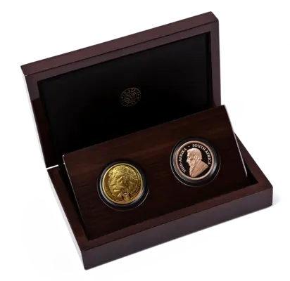 2 oz Gold Coin Set - Big Five I - Lion + Krugerrand with Privy Mark Lion - 2019