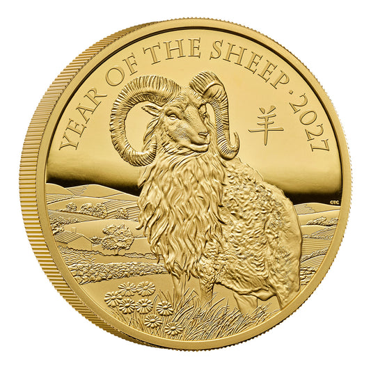 Lunar Year of the Sheep 2027 UK 5oz Gold Proof Coin
Limited Edition 88