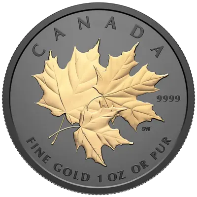 1 oz Gold Coin - Triple Maple - Rhodium Plating - 2026