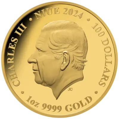 1 oz Gold Coin - Heraldic Beasts - Gryphon - 2024