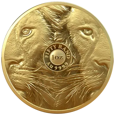 2 oz Gold Coin Set - Big Five I - Lion + Krugerrand with Privy Mark Lion - 2019