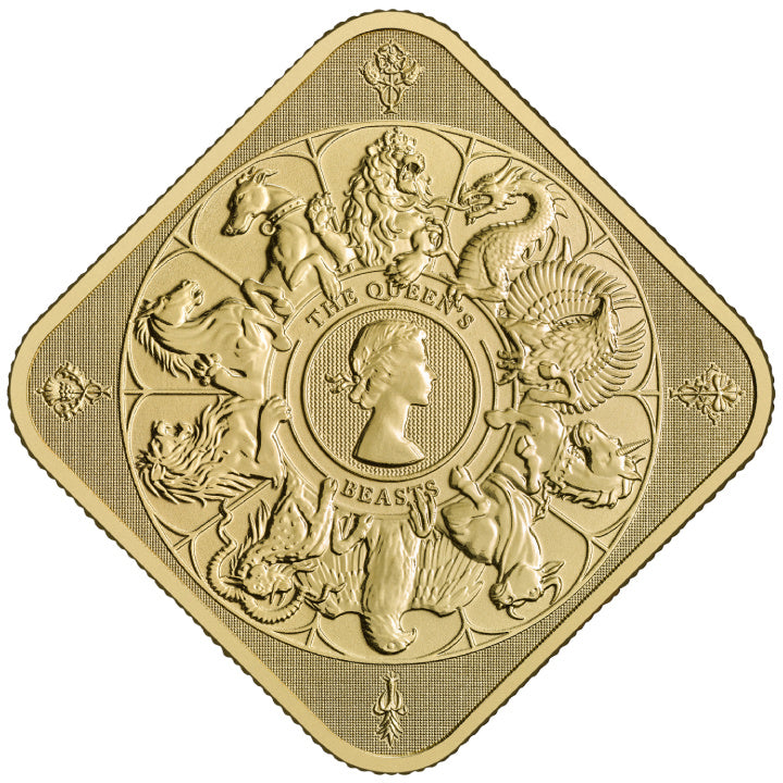 The Royal Mint - The Queen's Beasts 1 oz Gold Bar, 2 pcs