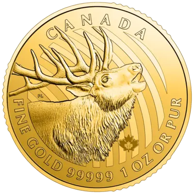 1 oz Gold Coin - Call of the Wild - Elk - Bullion - 2017