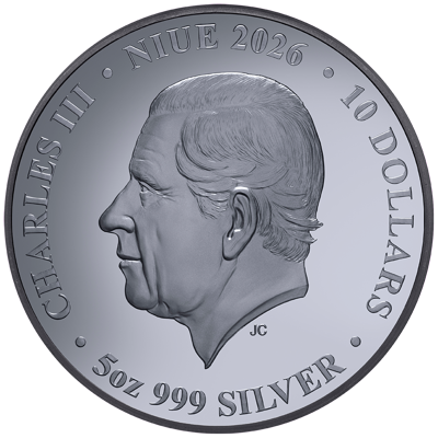 5 oz Silver Coin - Lunar - Year of the Horse - Gilded - 2026