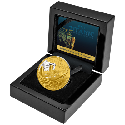 1 oz Gold Coin - RMS Titanic - Platinum Plating - 2025