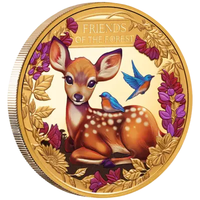 1 oz Gold Coin - Friends of the Forest - Fawn - Color - 2026