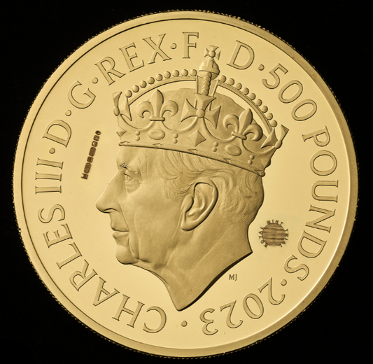 The Coronation of His Majesty King Charles III 2023 5oz Gold Proof Trial Piece