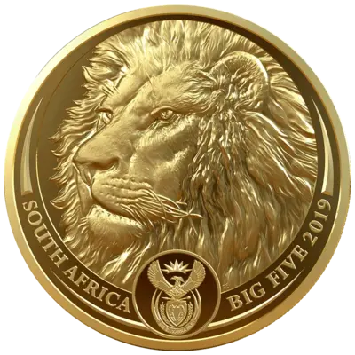 2 oz Gold Coin Set - Big Five I - Lion + Krugerrand with Privy Mark Lion - 2019
