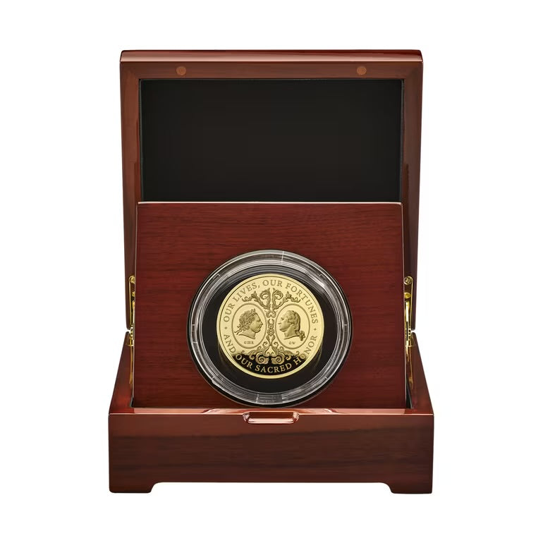 2025 5oz Great Britain The Figureheads of the Revolution - The Two Georges .9999 Gold Proof Coin