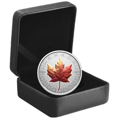 1 oz Silver Coin - Maple Leaf - Vivid Toning - Ultra High Relief - 2026