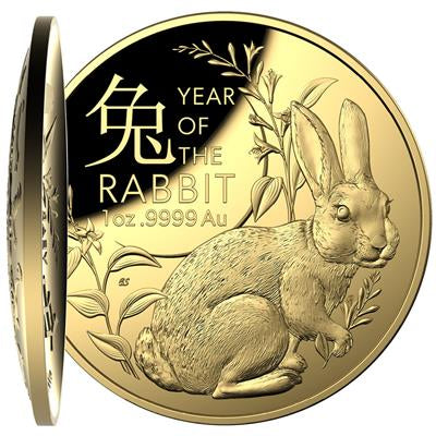 Australia 2023
YEAR OF THE RABBIT - 1 OZ
DOMED - NEW LUNAR
100 $ | 1 Oz Gold | Proof
Mintage only 750 pieces