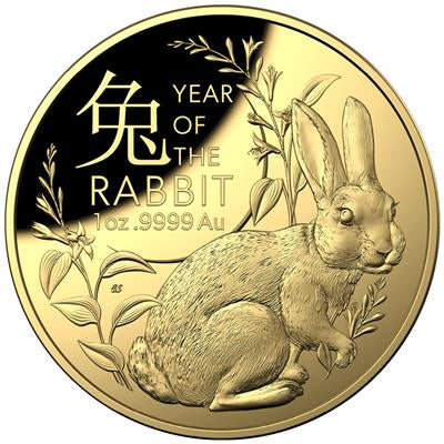 Australia 2023
YEAR OF THE RABBIT - 1 OZ
DOMED - NEW LUNAR
100 $ | 1 Oz Gold | Proof
Mintage only 750 pieces