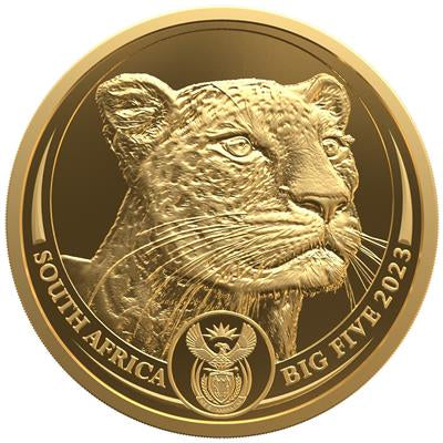 South Africa 2023
LEOPARD - 1 OZ
BIG FIVE
50 Rand | 1 Oz Gold | Proof
Mintage only 500 pieces