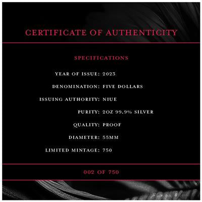 Niue 2024
YEAR OF THE DRAGON - 1 OZ
LUNAR SERIES - GILDED
1 $ | 1 Oz Silver | Black Proof
Mintage only 888 pieces