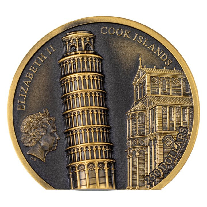 Cook Islands: Leaning Tower of Pisa
1 uncja Złota 2022 Ultra High Relief Antiqued Coin